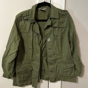 vintage george army green cargo jacket